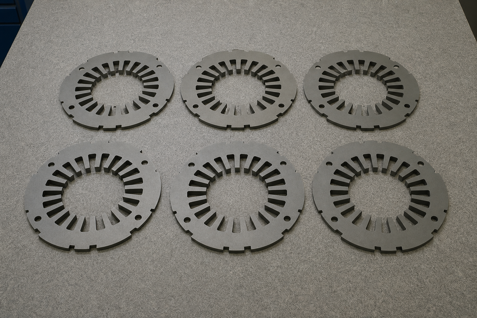 Laser-cut electrical steel lamination blanks