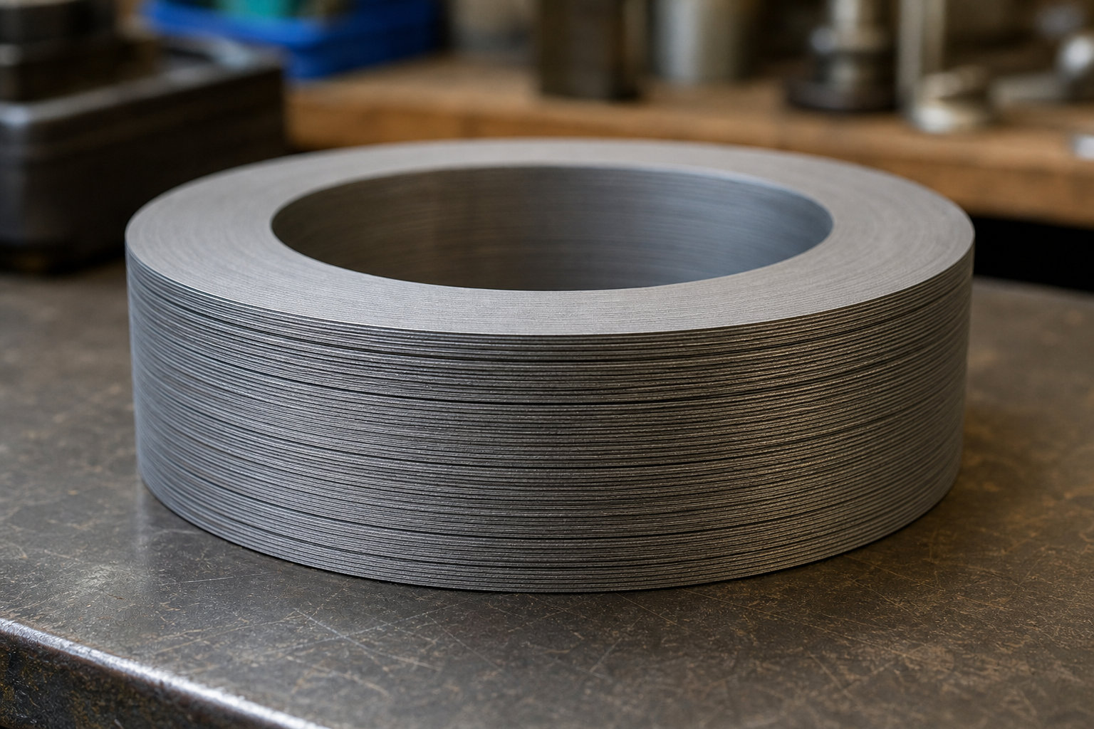 Stacked ring laminations for DC B-H testing